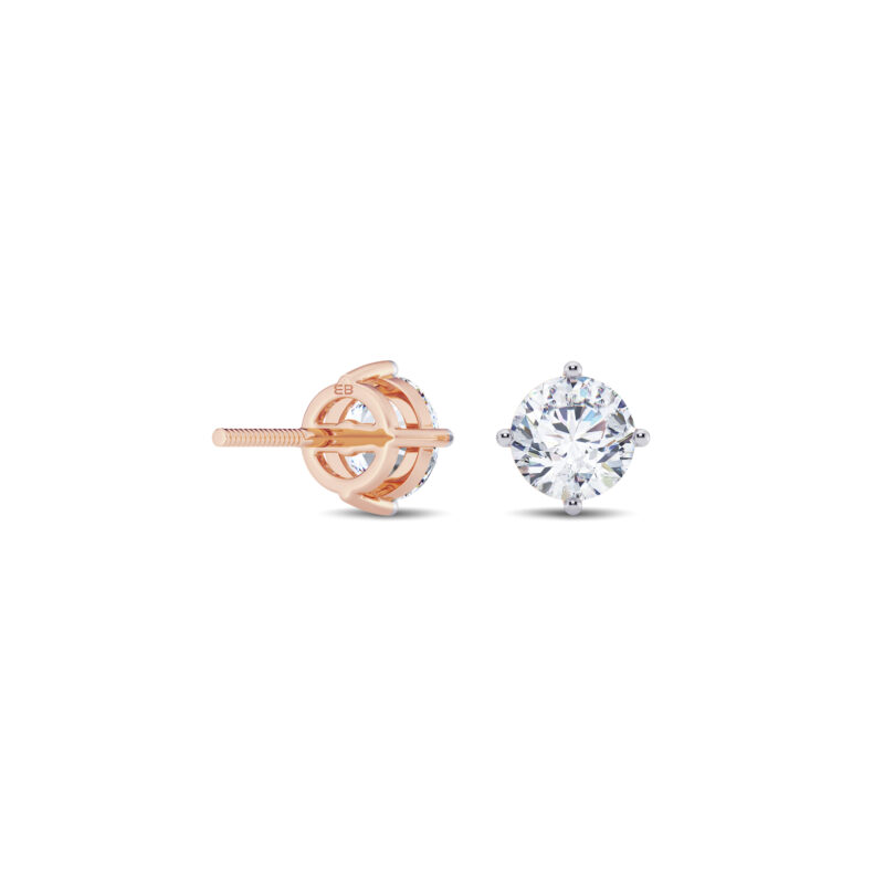 1 ct tw Solitaire Diamond Earring