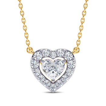 0.30 ct Heart Cuddle Diamond Pendant