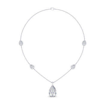 3 cts Pear Solitaire Diamond Pendant