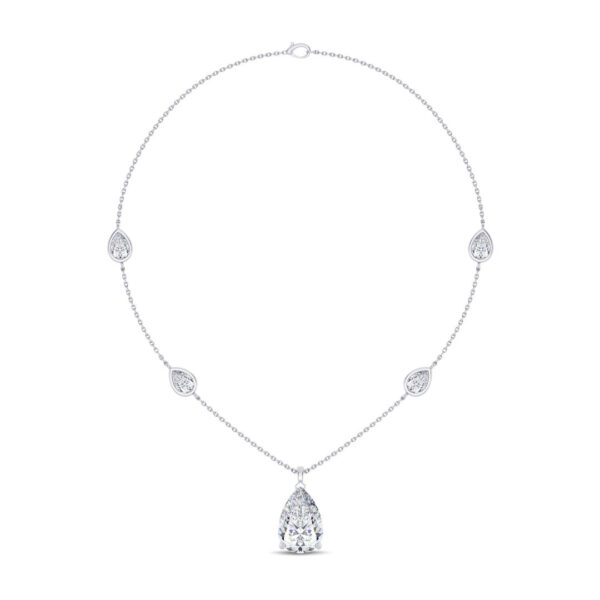 3 cts Pear Solitaire Diamond Pendant