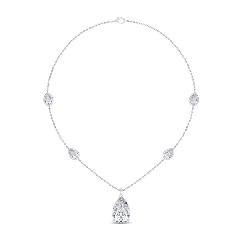 3 cts Pear Solitaire Diamond Pendant