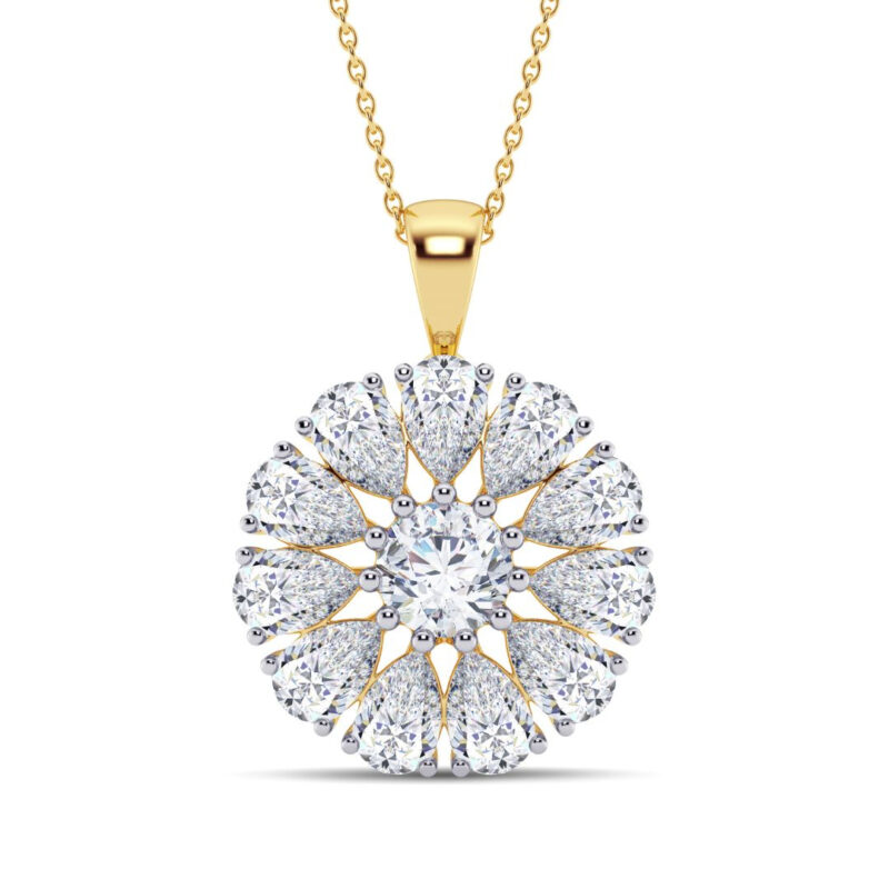 Floweret Diamond Pendant