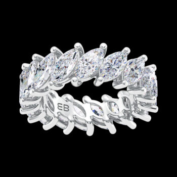 Slant Marquise Lab Eternity Ring