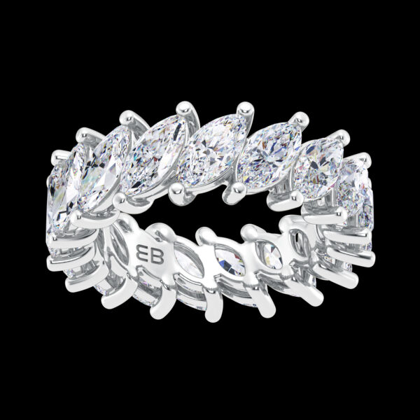 Slant Marquise Lab Eternity Ring