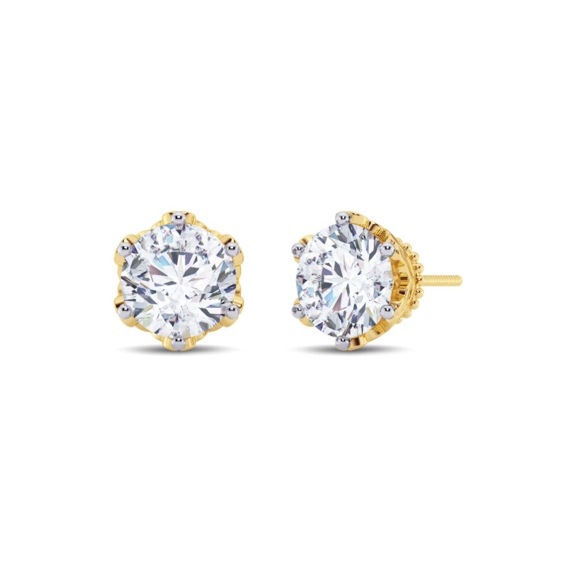 2.50 cts tw Filigree Lab Diamond Earring
