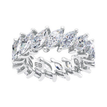 Slant Marquise Lab Diamond Eternity Ring