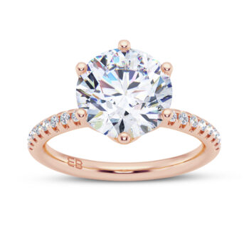 Bold Lotus Lab Diamond Engagement Ring