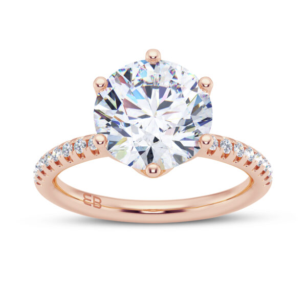 Bold Lotus Lab Diamond Engagement Ring