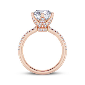 Bold Lotus Lab Diamond Engagement Ring