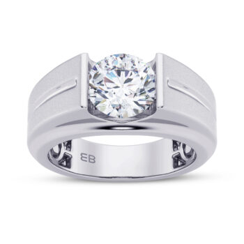 2 ct Round men's Lab Diamond RIng