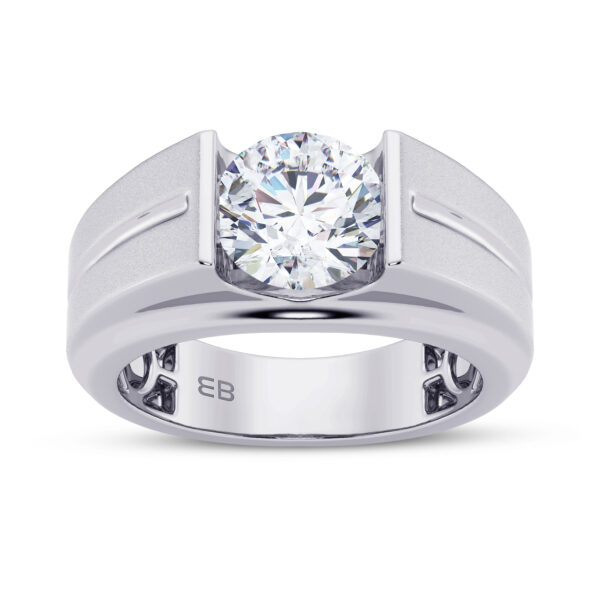 2 ct Round men's Lab Diamond RIng