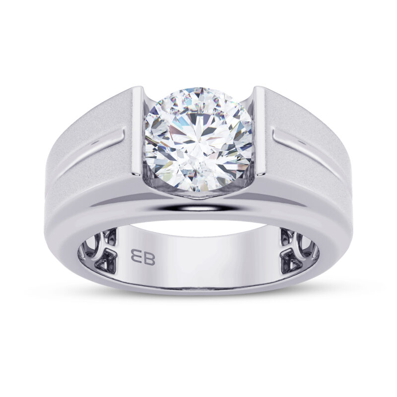 2 ct Round men's Lab Diamond RIng