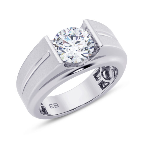 2 ct Round men's Lab Diamond RIng