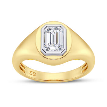 Emerald Glamour Men's Lab Diamond Ring