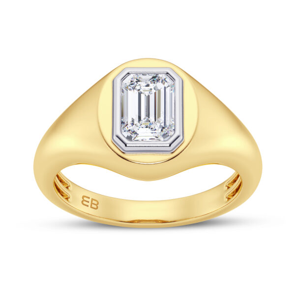 Emerald Glamour Men's Lab Diamond Ring