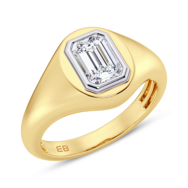 Emerald Glamour Men's Lab Diamond Ring