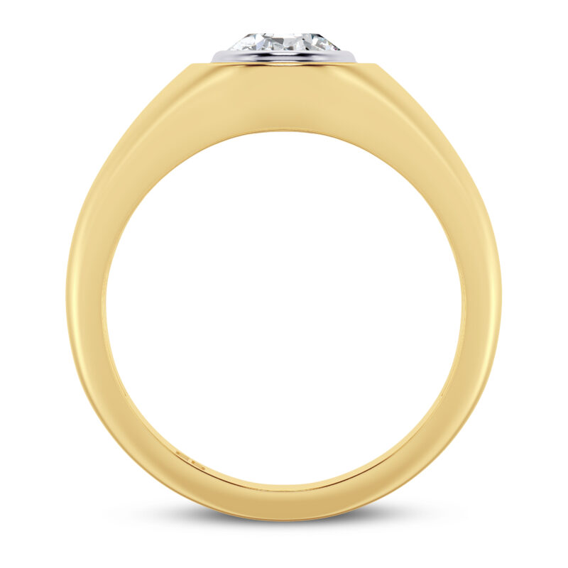Oval Glamour Men's Lab Diamond Ring