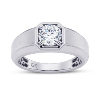 Round Glimmer Men's Lab Diamond Ring