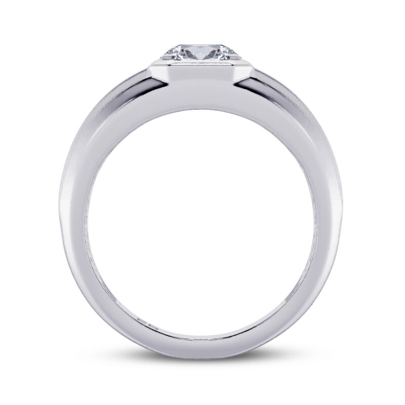 Round Glimmer Men's Lab Diamond Ring