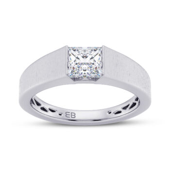 1 ct Princess Men's Lab Diamond Ring