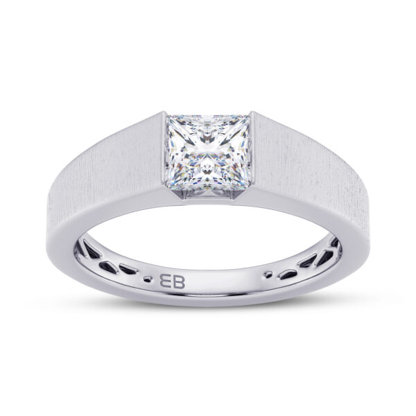 1 ct Princess Men's Lab Diamond Ring