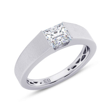 1 ct Princess Men's Lab Diamond Ring
