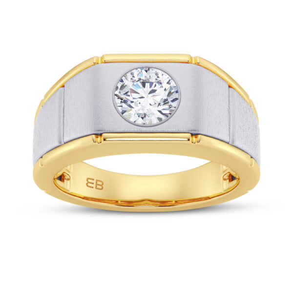1 ct Two Tone Classic Men's Lab Diamond Ring