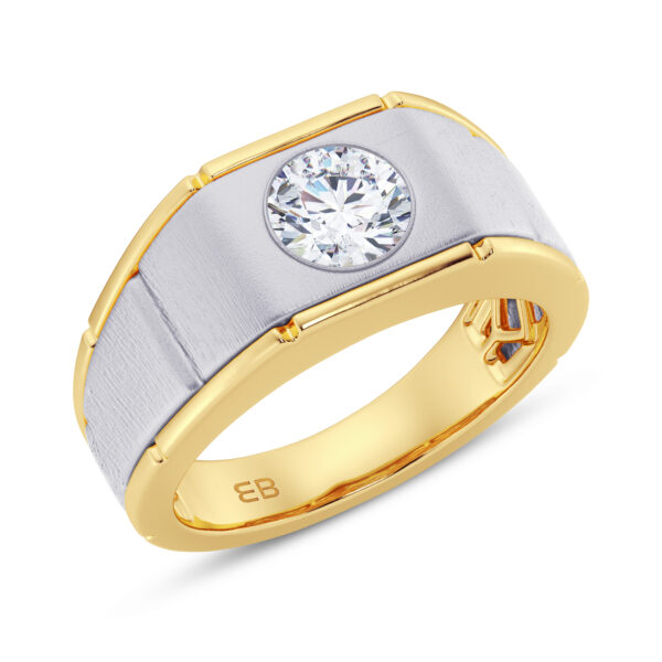 1 ct Two Tone Classic Men's Lab Diamond Ring