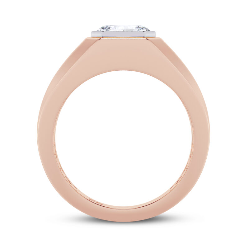 Bold Asscher Men's Lab Diamond Ring