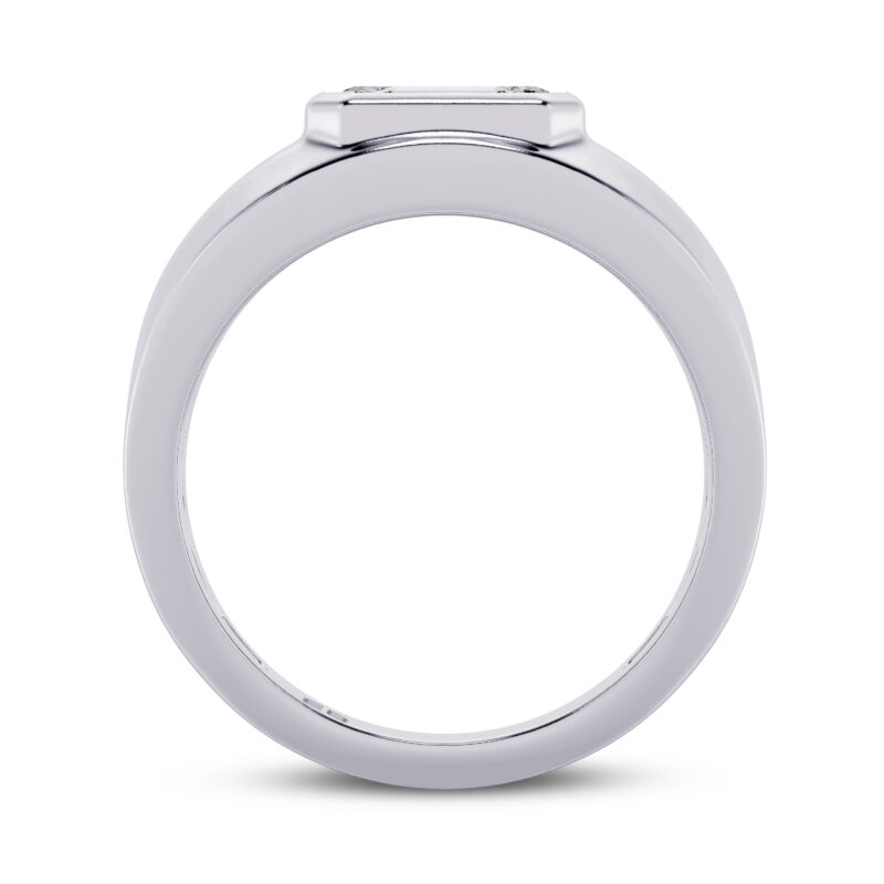 2 ct Sleeping Emerald Men's Lab Diamond RIng