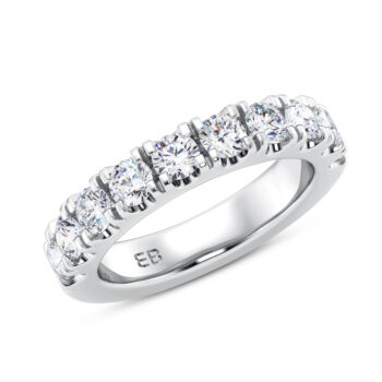 0.25 cts each Lab Diamond Half Eternity Ring