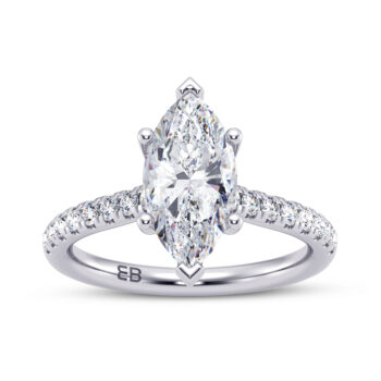 Lily Marquise Lab Diamond Engagement Ring
