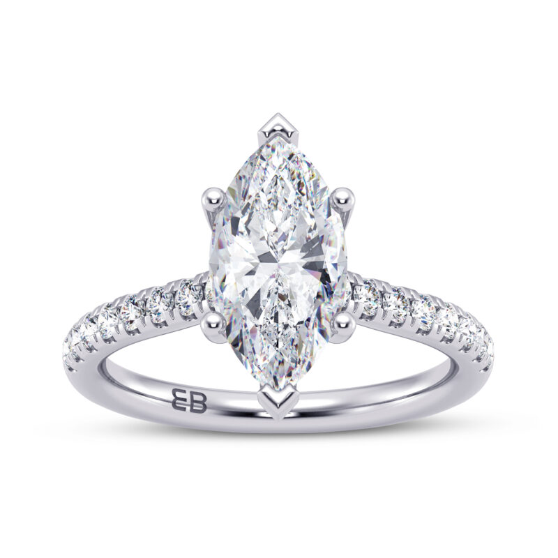 Lily Marquise Lab Diamond Engagement Ring