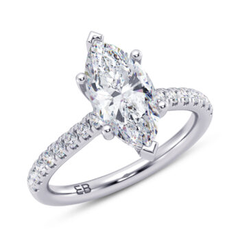 Lily Marquise Lab Diamond Engagement Ring