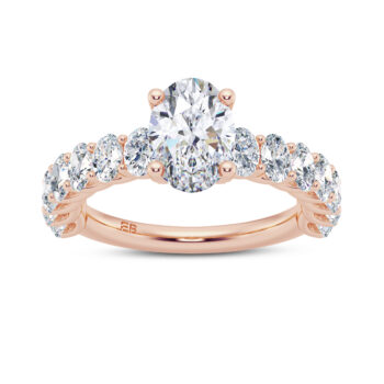 Oval Sparkle Lab Diamond Engagement Ring