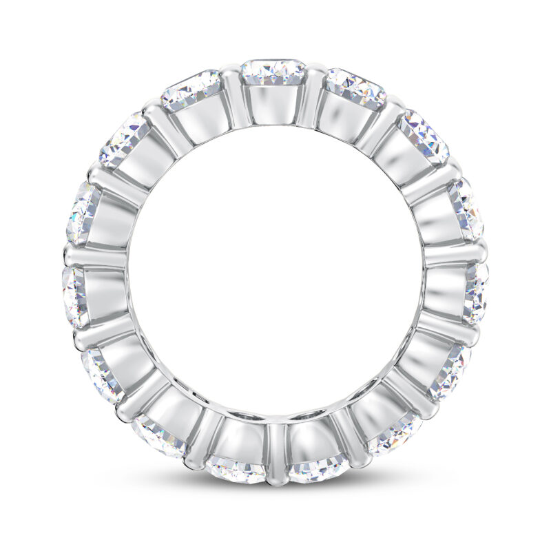 Standing Oval Lab Diamond Eternity Ring