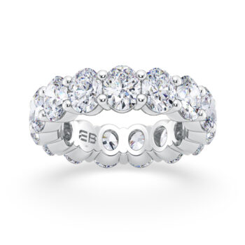 Standing Oval Lab Diamond Eternity Ring