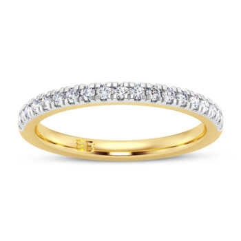 0.01 cts each Lab Diamond Half Eternity Ring