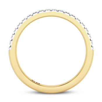 0.01 cts each Lab Diamond Half Eternity Ring