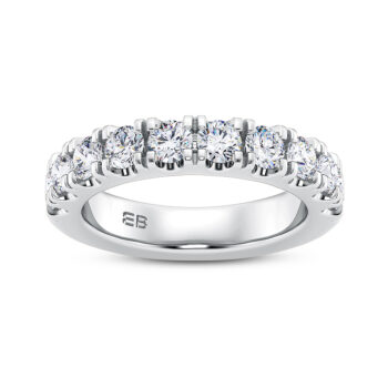 0.25 cts each Lab Diamond Half Eternity Ring
