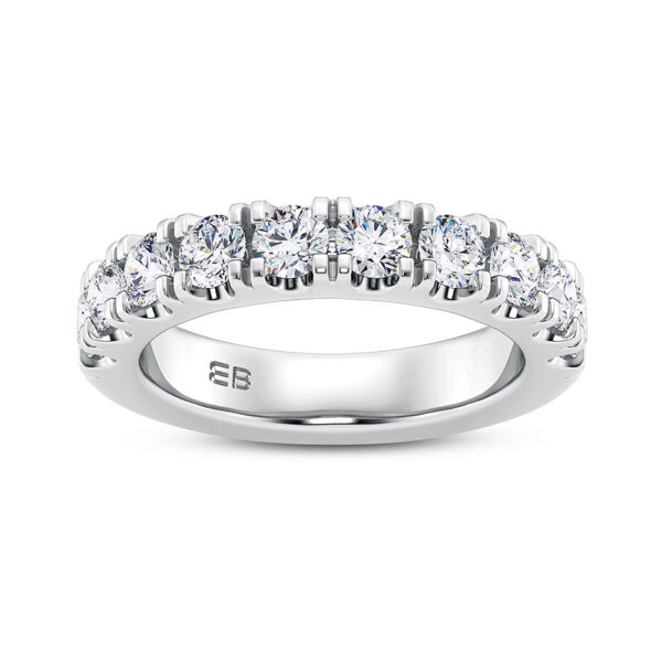 0.25 cts each Lab Diamond Half Eternity Ring