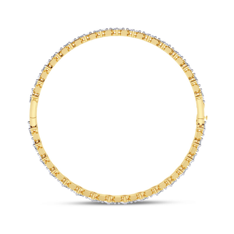 0.20 cts Each Classic Oval Lab Diamond Openable Bangle