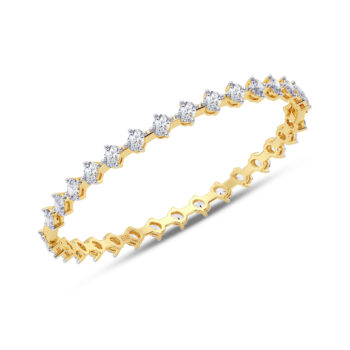 0.20 cts Each Classic Oval Lab Diamond Openable Bangle