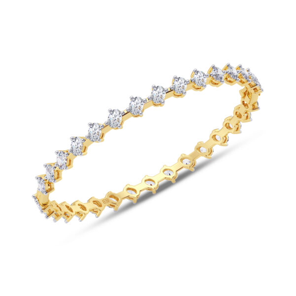 0.20 cts Each Classic Oval Lab Diamond Openable Bangle