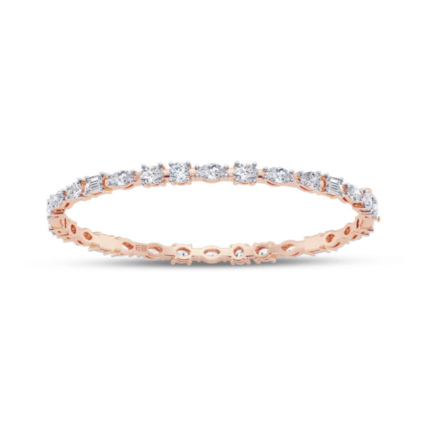 0.20 cts Bold Mix Fancy Lab Diamond Openable Bangle