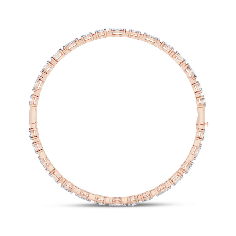 0.20 cts Bold Mix Fancy Lab Diamond Openable Bangle
