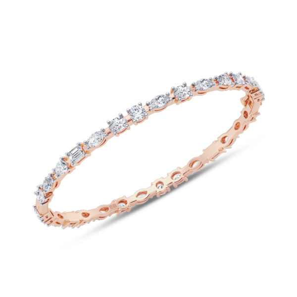 0.20 cts Bold Mix Fancy Lab Diamond Openable Bangle
