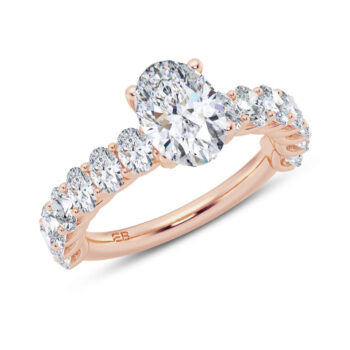 Oval Sparkle Lab Diamond Engagement Ring