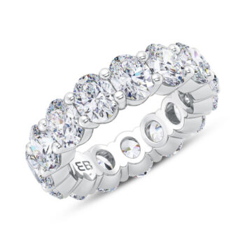 Standing Oval Lab Diamond Eternity Ring