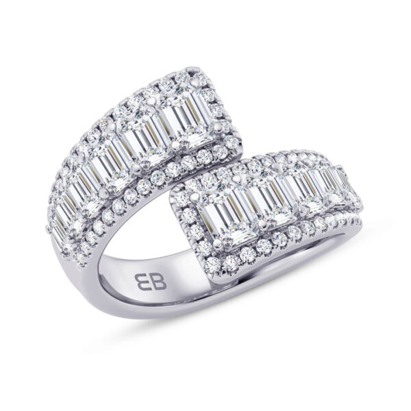 Duo Love Emerald Lab Diamond Band